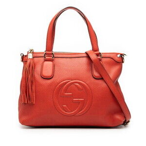 Gucci Interlocking GG Soho handbag shoulder bag orange leather